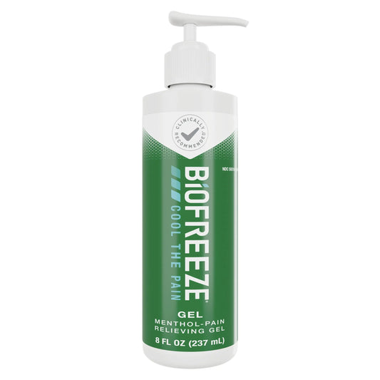 Biofreeze Pain Relief Gel, Arthritis Pain Reliver, Knee & Lower Back Pain Relief, Sore Muscle Relief, Neck Pain Relief, Pharmacist Recommended, 8 FL OZ Biofreeze Menthol Gel BiofreezeAU supplements