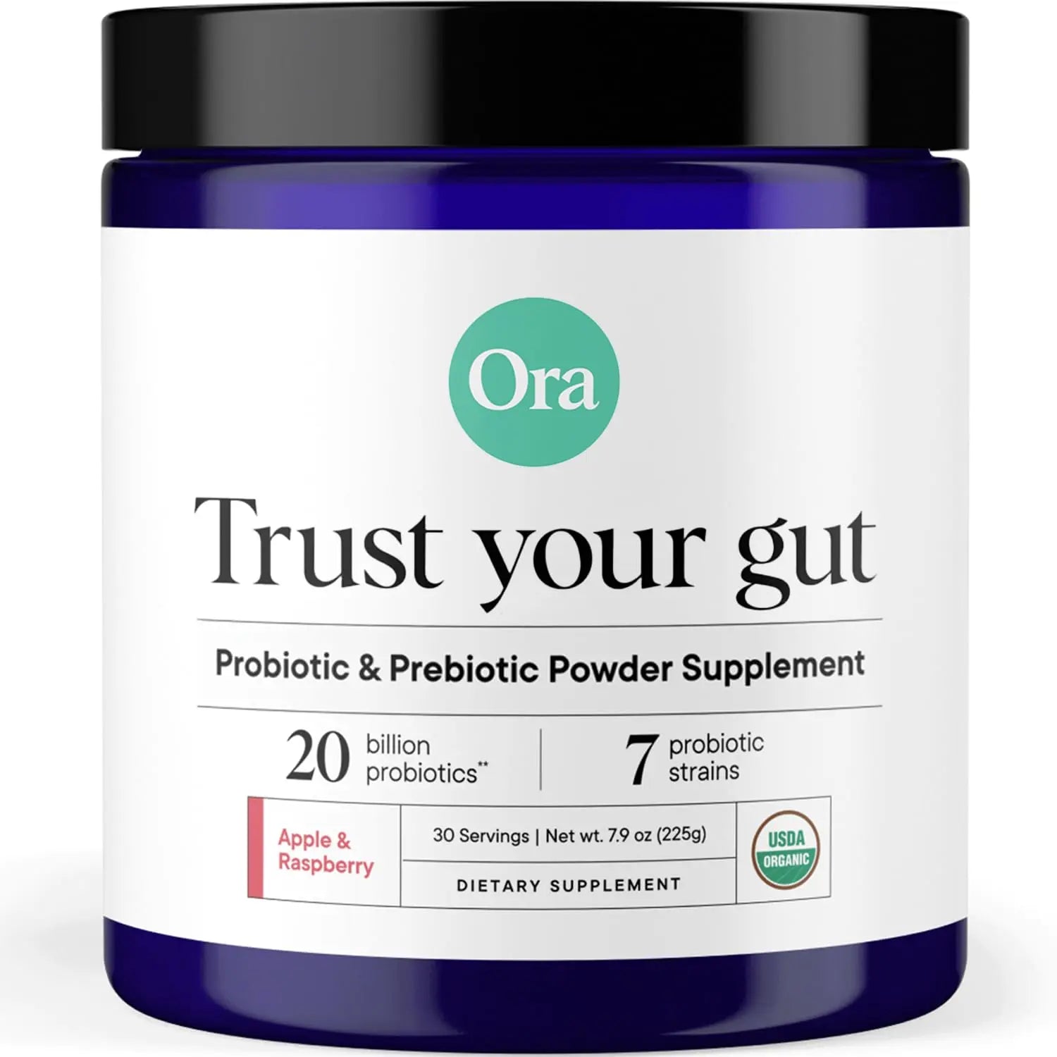 Ora Organic Prebiotic and Probiotic Powder Supplement - 20 Billion Probiotics, 7 Strains for Best Prebiotic Powder, Non-GMO, Probiotics for Women, Men & Kids - Apple Raspberry Flavor, 30 Servings… Ora Organic Au supplements