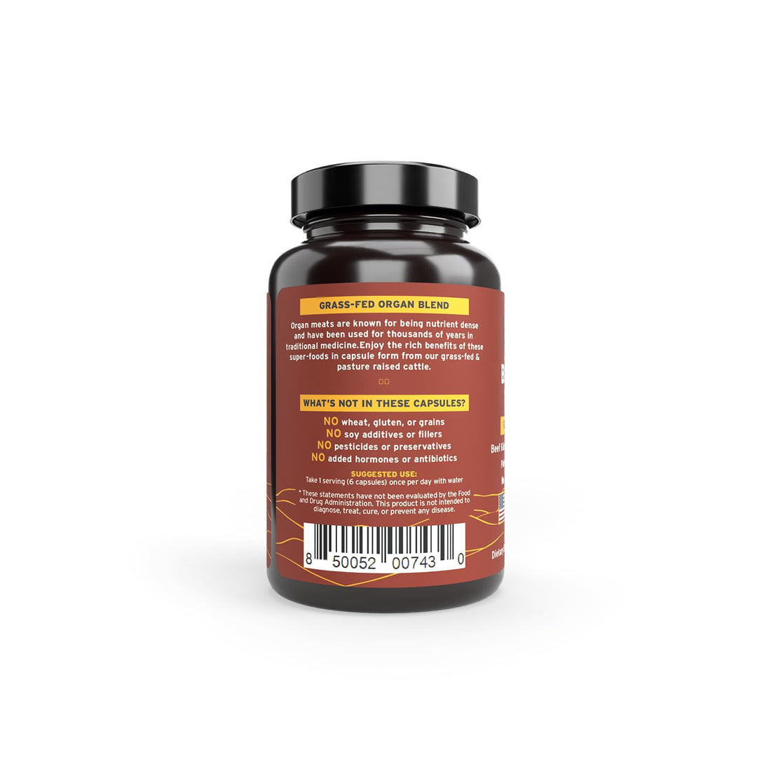 Paleo Pro O.G. Blend Premium Beef Organs Capsules, Kidney, Heart, Liver, Spleen and Pancreas from Grass Fed & Pastured Cows, Dietary Supplement, No GMO, 180 Capsules (Beef Organ Complex) Paleo Pro Au supplements