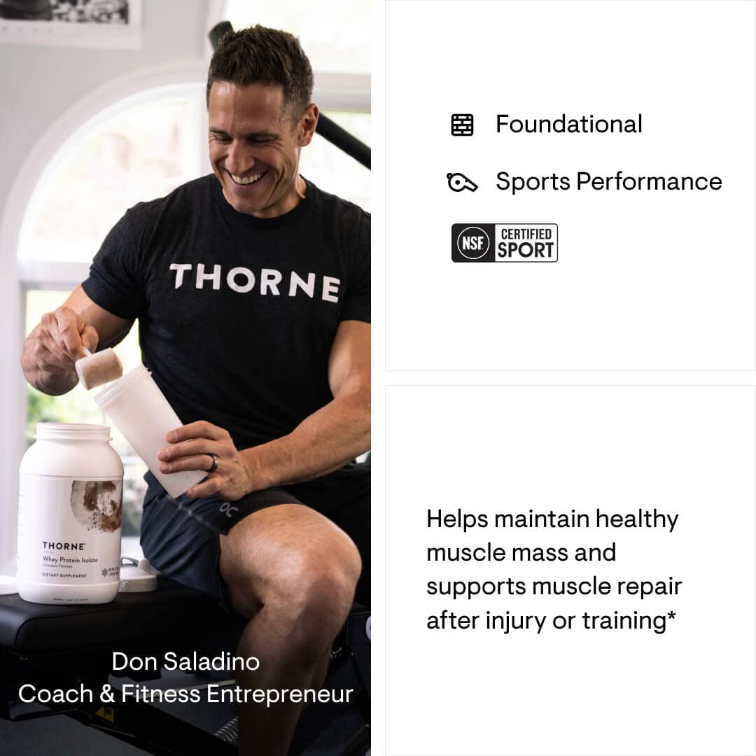 THORNE Whey Protein Isolate - 21 Grams of Easy-to-Digest Whey Protein Powder THORNE Au supplements