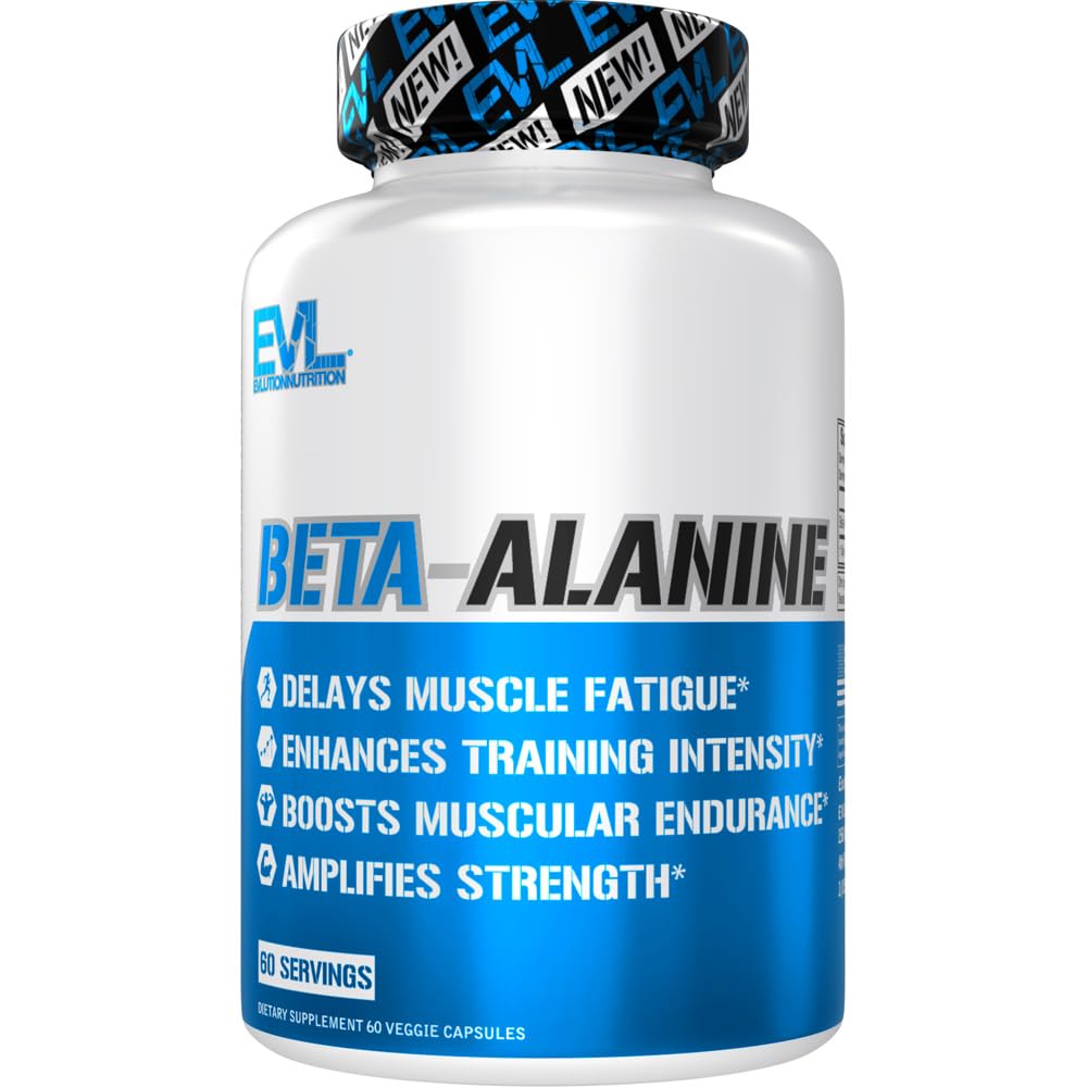 Evlution Nutrition Beta-Alanine Capsules - Enhance Training Intensity - 60 Count Beta Evlution Au supplements