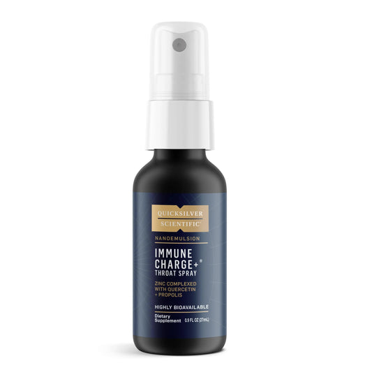 Quicksilver Scientific Immune Charge+ Zinc Throat Spray - Immune Support Liquid Supplement with Quercetin - 'Throat Coat' with Liposomal Absorption Technology (0.9 fl oz / 27ml) Quicksilver ScientificAU supplements