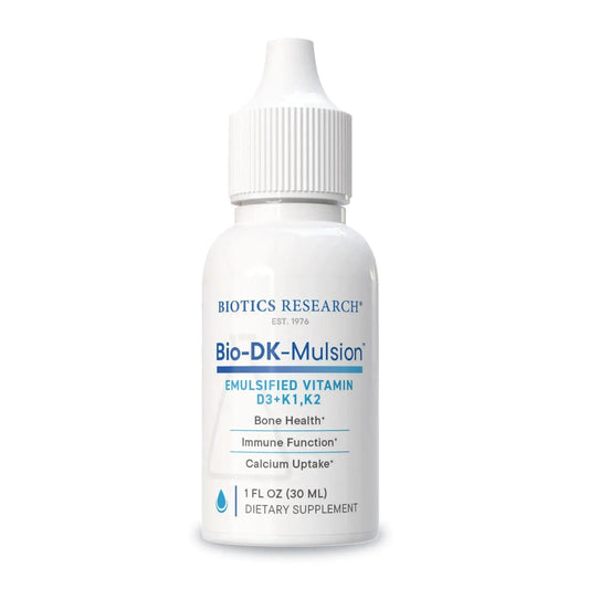 Biotics Research Bio-DK-Mulsion™–Emulsified Liquid Vitamin D and K, D3 Drops 125 mcg & Vitamin K (K1, K2) 300 mcg MK-7–Supports Stronger Bones BIOTICS RESEARCHAU supplements