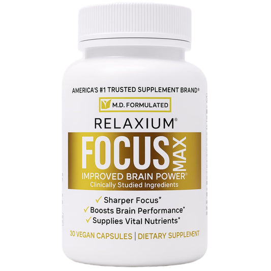 Relaxium FocusMax, Brain & Focus Health Supplement, Mental Clarity Support, Proven Concentration, Focus, Memory, RelaxiumUS supplements