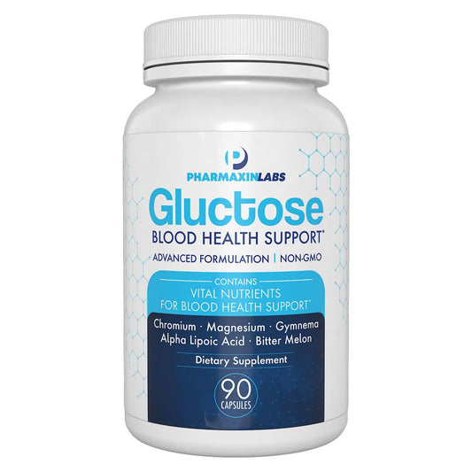 Gluctose Blood Health Support Supplement - Advanced Formula for Men & Women - Chromium, Magnesium, Alpha Lipoic Acid, Bitter Melon, Gymnema - 90 Day Supply / 90 Capsules Pharmaxin LabsAu supplements