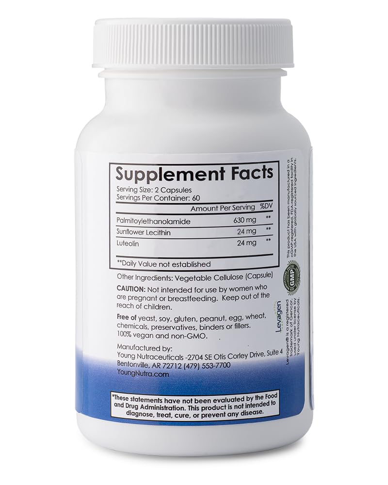 Mirica® - Pea (Palmitoylethanolamide) and Luteolin - Comfort Support - Supports Healthy Immune and Nervous Systems - 120 Capsules Mirica Au supplements