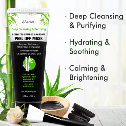 Ebanel Bundle of Charcoal Peel Off Face Mask, and 10-Pack Carbonated Bubble Clay Mask Ebanel buy supplements Au