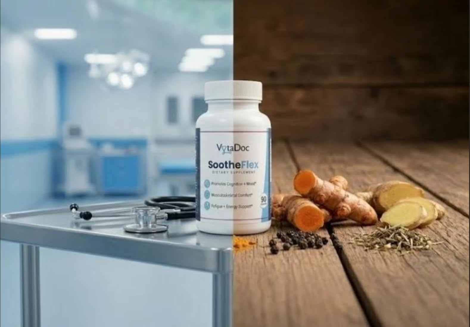 VytaDoc SootheFlex Joint, Energy & Mood Support for Women | Turmeric 900mg, Ferrochel® Iron, Magnesium Malate, Vitamin D3, Ginger, Selenium | 90 Capsules | Gentle Iron — Easy on Digestion VytaDoc Au supplements