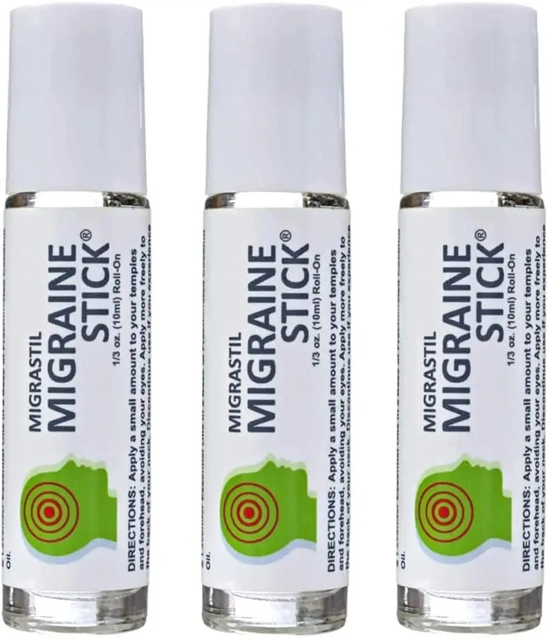 Basic Vigor Migrastil Migraine Stick Rollon - Fast Cooling Comfort for Your Head 3-Pack. Aromatherapy with Peppermint & Other Essential Oils. Metal Roller. Made in USA by Basic Vigor Basic Vigor uk supplements
