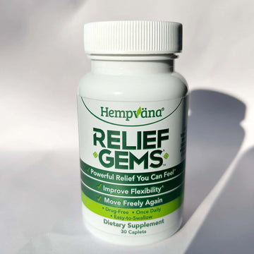 Hempväna® Relief Gems – Drug-Free Joint & Muscle Support Supplement – Supports Temporary Relief of Minor Aches & Pains from Daily Activity – Once-Daily Caplets (30 Count) Hempvana Au supplements