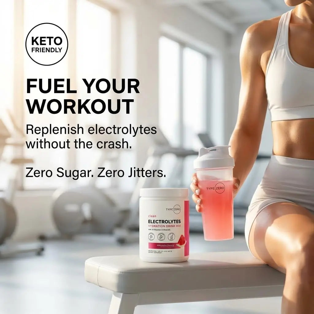 Type Zero Clean Electrolytes Hydration Powder Drink Mix + 14 Essential Vitamins & Minerals - Sugar Free, Zero Artificial Ingredients - Watermelon Flavor, 50 Servings Type Zero Au supplements