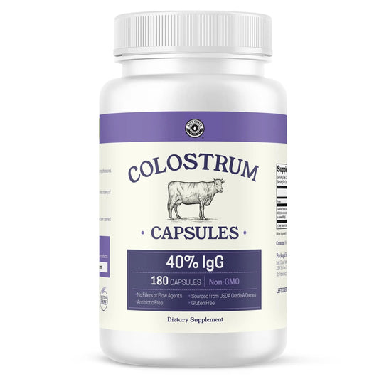 180ct Colostrum Capsules 40% IgG - USA Sourced Bovine Colostrum Powder Left Coast PerformanceAU supplements