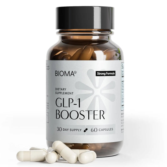 BIOMA GLP-1 Booster - Natural Appetite Control Supplement with Clinically Proven Probiotics, Prebiotics & Postbiotics - Support Weight Management & Satiety, (60 Capsules - 30 Day Supply) BIOMAAU supplements
