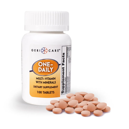 One-Daily Multivitamins with Minerals for Men & Women (100 Tablets) by GeriCare| High-Potency Multi-Vitamin & Multimineral Dietary Supplement for Immunity, Energy| Complete Daily Nutritional Support GeriCareAU supplements