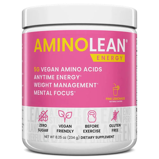 RSP NUTRITION AminoLean Pre Workout Powder, Amino Energy & Weight Management with Vegan BCAA Amino Acids, Natural Caffeine, Preworkout Boost for Men & Women, 30 Serv, Pink Lemonade… RSP NUTRITIONUS supplements