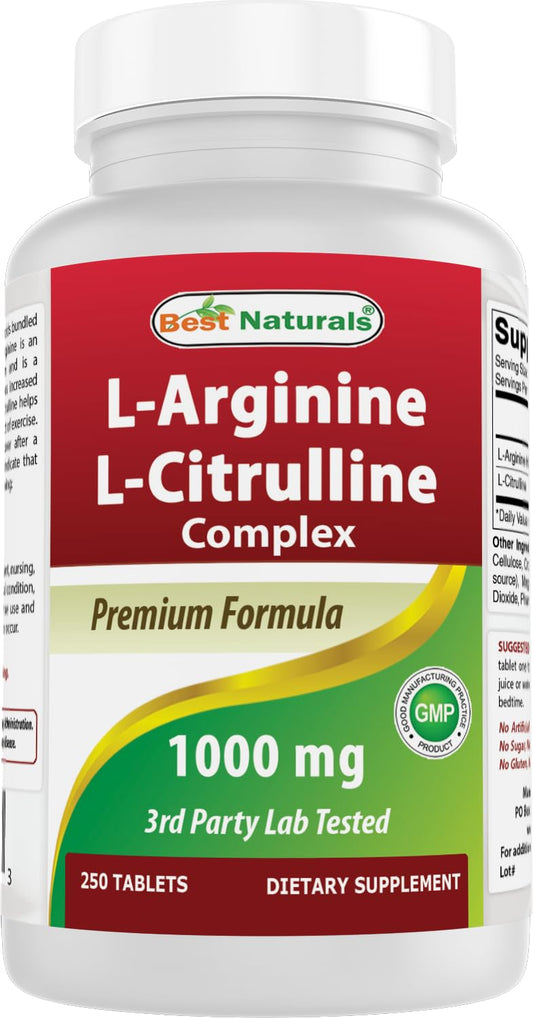Best Naturals L-Arginine L-Citruline Complex Tablets, 250 Count Best NaturalsUS supplements