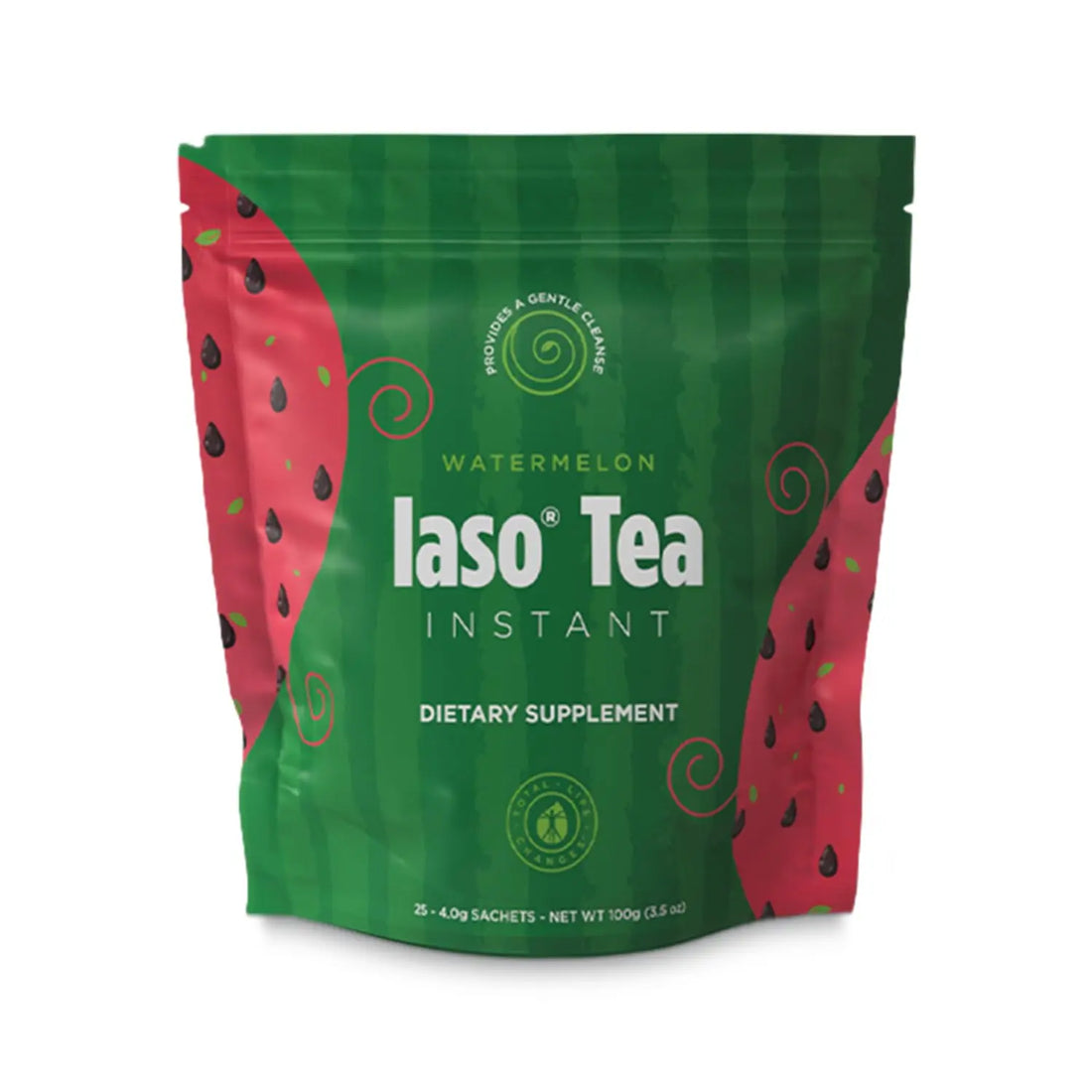 Iaso Instant Tea Watermelon Flavor - 4 grams (25 Sachets) Total Life Changes uk supplements