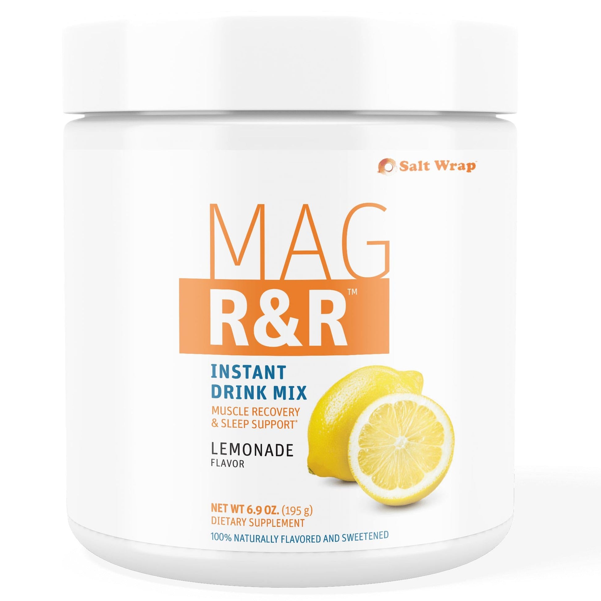 SaltWrap Mag R&R Instant Drink Mix - Sugar-Free Nighttime Magnesium Glycinate Powder with Stevia & FiberSMART® - Muscle Cramp & Leg Cramps Relief, Sleep & Relaxation Support - 30 Servings SaltWrapAu supplements