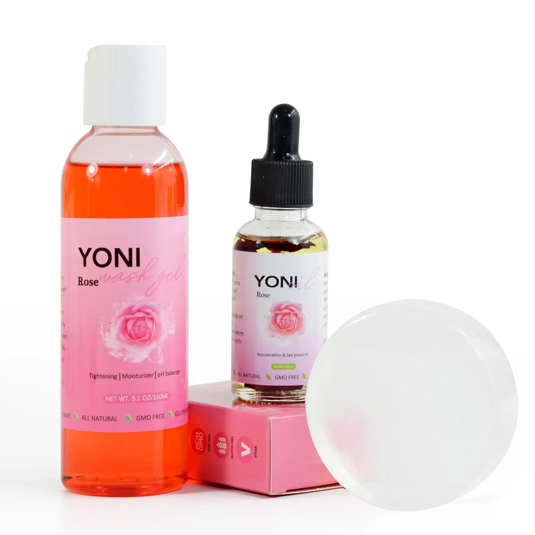 Aromlife Rose Yoni daily Wash Set - Yoni Oil & Yoni Bar & Yoni Feminine Wash, Ph Balance for Women Aromlife AU supplements