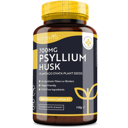 Psyllium Husks Fibre Supplement – 1400mg per Serving – Naturally High in Soluble Fibre NutravitaAU supplements