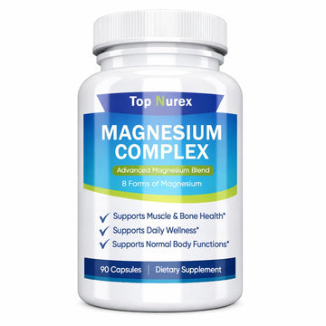 Top Nurex Magnesium Complex 1000 mg, 8-Source Magnesium Blend with Glycinate, Citrate, Malate & Taurate, Vegan Non-GMO Formula, 90 Capsules Kunnozz Au supplements
