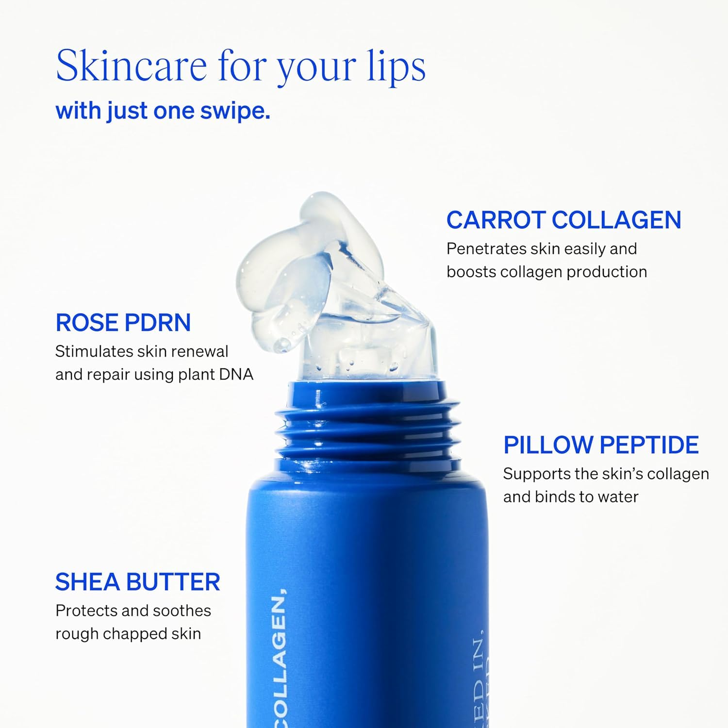 KNEMO LipLock Jelly Serum for Dry Lips, Long-Lasting, Hydrating, Plumping, Glossy Mask with Rose PDRN, Carrot Collagen, Pillow Peptide, Moisturizing Tinted Lip Balm. (Crystal Clear) KNEMO Au supplements