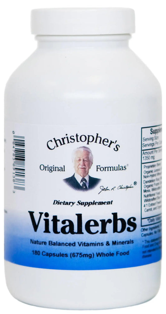 Christopher's Original Formulas Vitalerbs, Nutrient-Rich Herbal Supplement, 180 Veg Caps Christopher's Original FormulasAU supplements