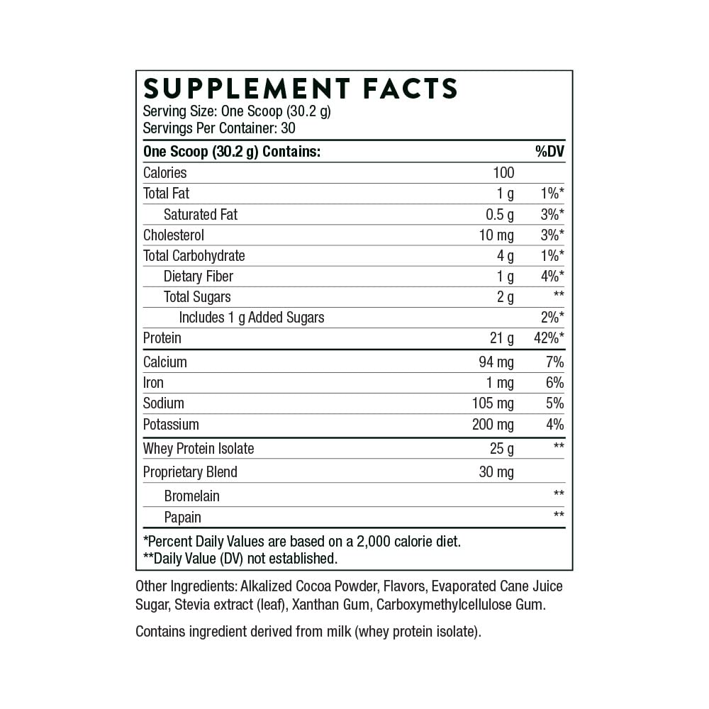 THORNE Whey Protein Isolate - 21 Grams of Easy-to-Digest Whey Protein Powder THORNE Au supplements