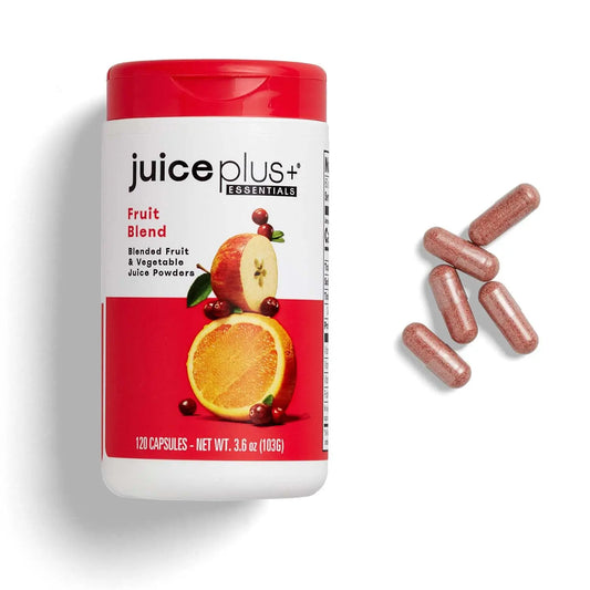 JuicePlus+ Fruit Blend: Plant-Based Whole Food Supplement with Apple, Peach, Cranberry, & More! - Vegan, Gluten-Free, Non-GMO, Kosher - Packed with Plant-Based Vitamins - 1 Bottle (60 Servings) Juice Plus+AU supplements