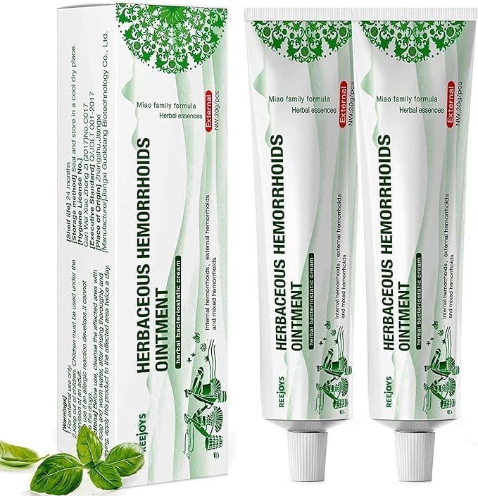 Reejoys Hemorrhoid Cream: Advanced Herbal Hemorrhoids Treatment Cream for Itching and Burning, Shrink & Soothe Hemorrhoids - 1.8 Oz Reejoys Au supplements