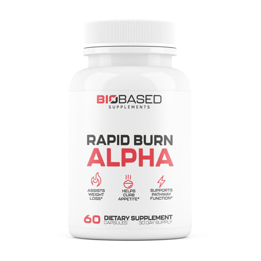 Rapid Burn Alpha - Fat Burner for Men - Supports Healthy Pathways Associated with  Activity - Supports Appetite Control, Energy Booster, Helps Increase Metabolism & Fat Loss - 60 Unisex Capsules Nutrimend IQUS supplements