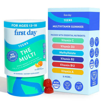 FIRST DAY Vitamins for Teens - Teen Multi Vitamins for Girls & Boys 12-17, Organic Fruit & Veggie Blend - 12 Key Nutrients FIRST DAY Au supplements