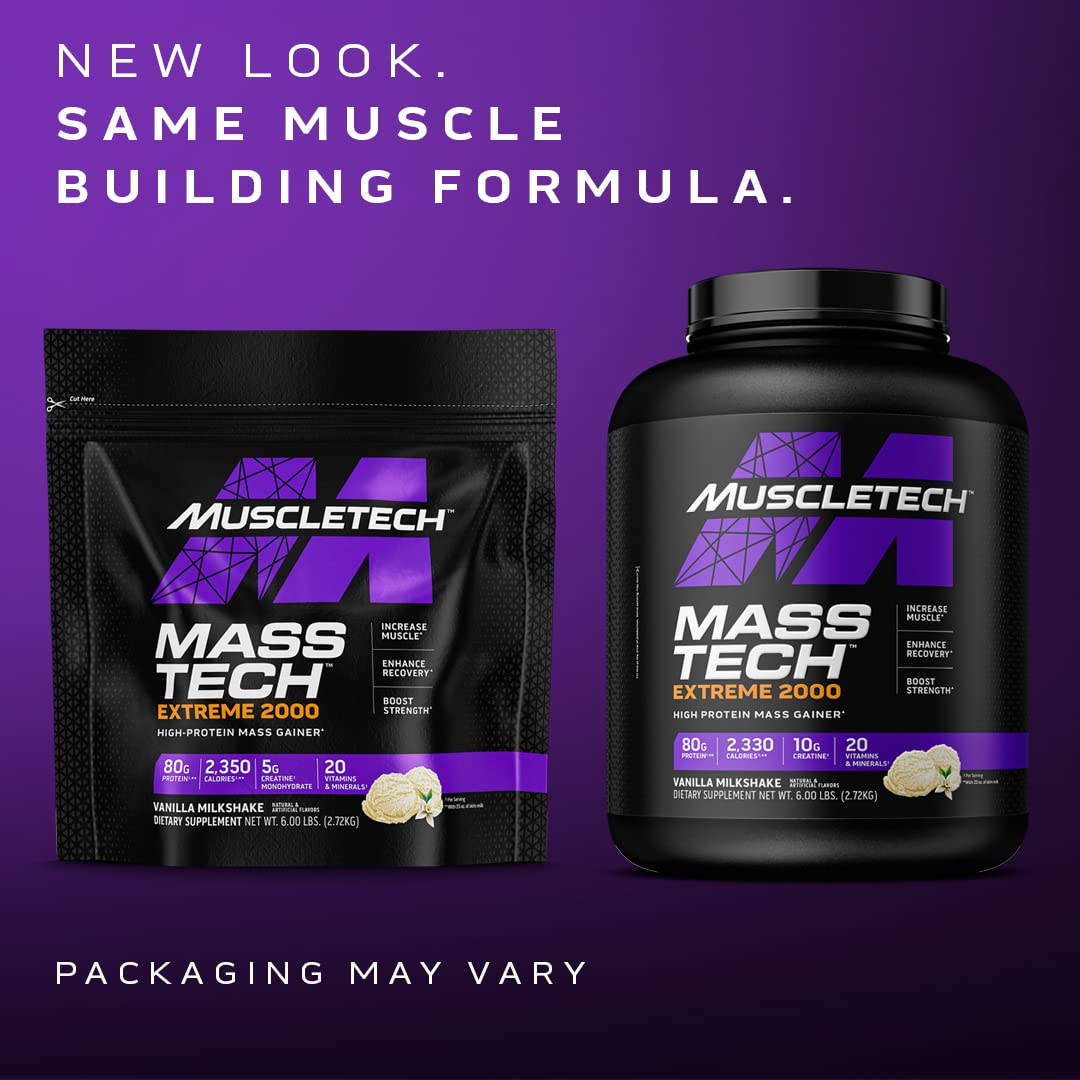 Muscletech Mass Gainer Mass-Tech Extreme 2000, Muscle Builder Whey Protein Powder MuscleTech Au supplements