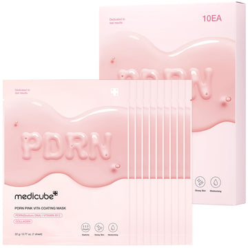 medicube Salmon DNA PDRN Pink Vita Coating Sheet Mask 10EA - Korean sheet mask