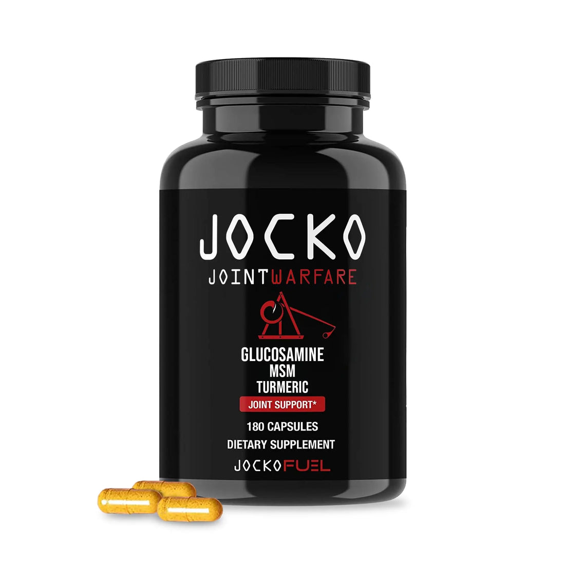Jocko Fuel Joint Support Supplement - Glucosamine MSM for Joint Pain, Mobility, & Flexibility w/Turmeric & Boswellia (180 Capsules) Jocko Fuel uk supplements