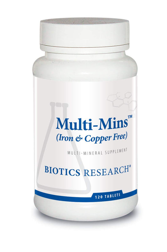Biotics Research Multi Mins Iron and Copper Free Multi Mineral Complex, Balanced Source of Mineral Chelates and Whole Food, Phytochemically Bound Trace BIOTICS RESEARCHUS supplements