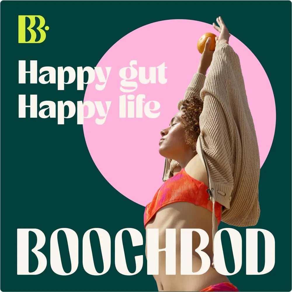BoochBod - Probiotic Kombucha Gummy - Prebiotics, Probiotics, Postbiotics, Fiber Supplement, Slippery Elm, Dandelion Root BoochBod uk supplements