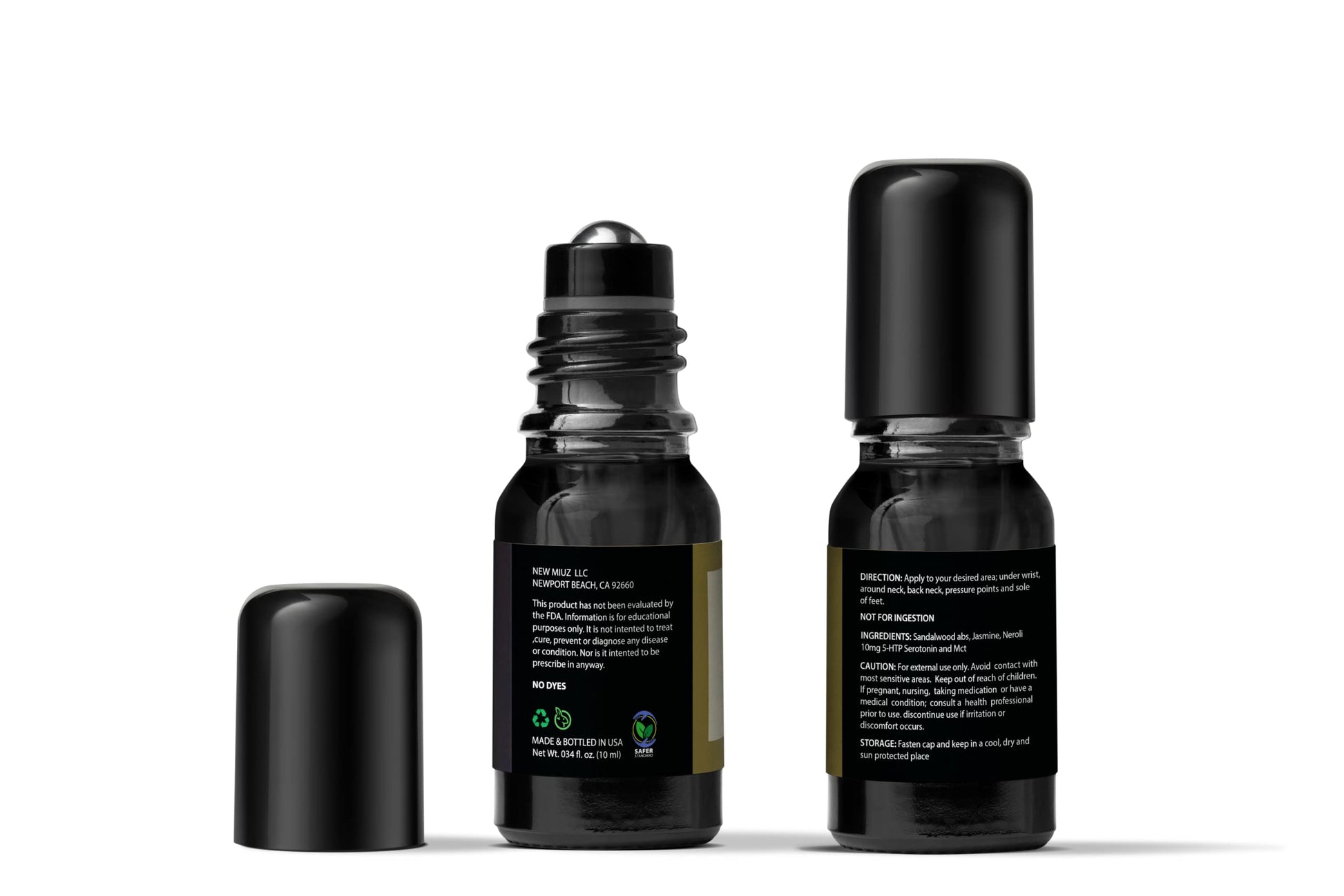 Calm Roll on Essential Oil Stress Relief Sandalwood Jasmine Destress Relaxation Calming Rolle New Miuz Au supplements