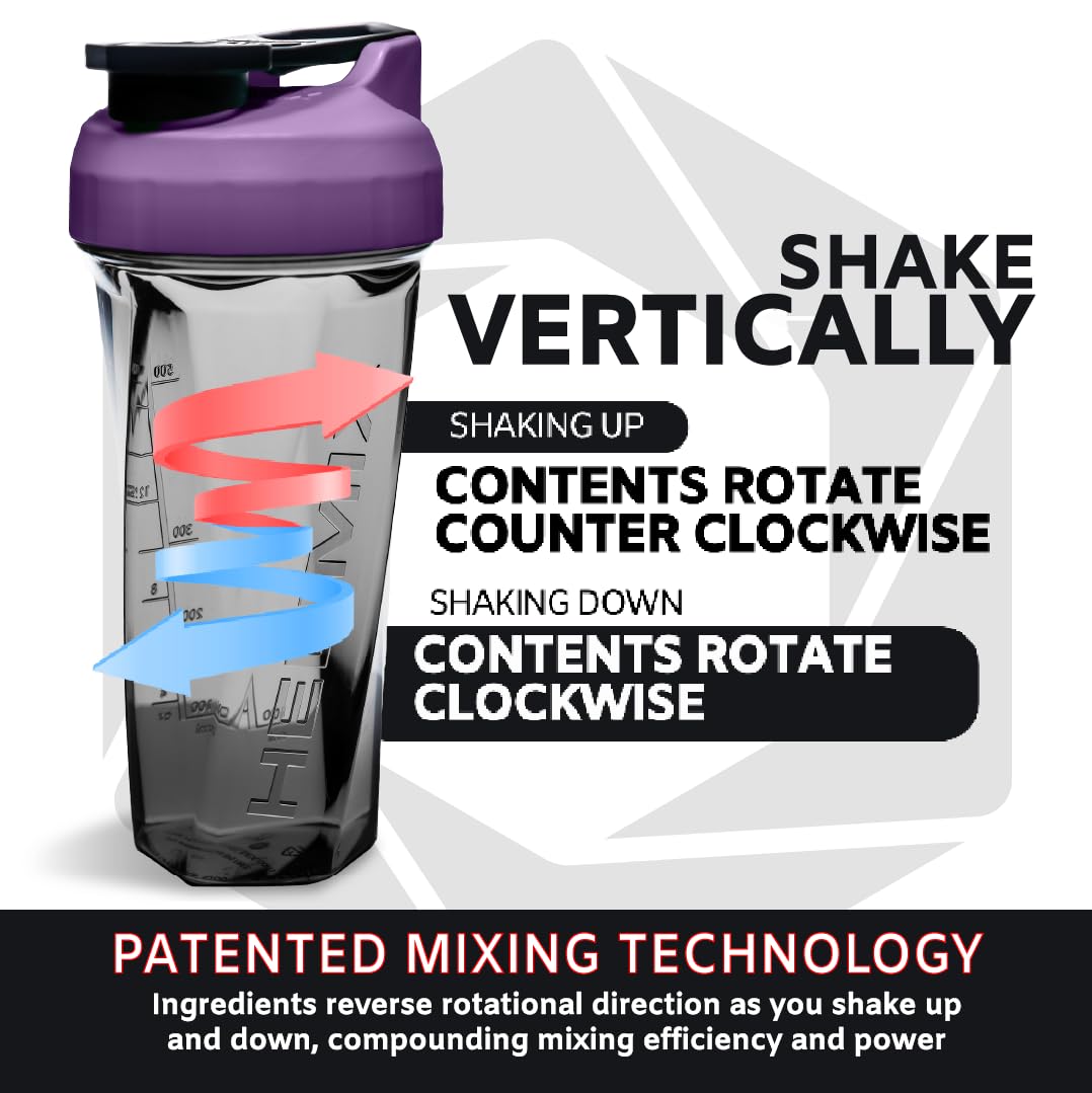 HELIMIX 2.0 Vortex Blender Shaker Bottle Holds upto 28oz | No Blending Ball or Whisk HELIMIXUS supplements
