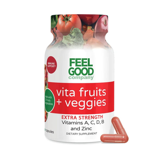 FeelGood Superfoods 1000mg Immune Support Capsules Made with 25 Organic Fruits and Vegetables, Strong Immunity Boosters with Vitamins A, C, D3, and Zinc, 60 Count FeelGood SuperfoodsAU supplements