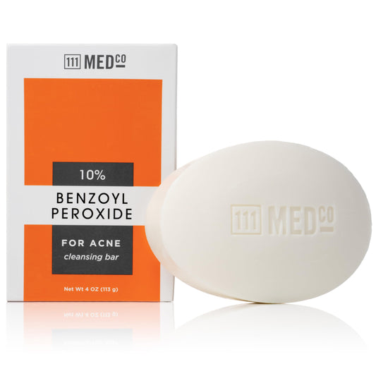 111MedCo 10% Benzoyl Peroxide Acne Treatment Cleansing Bar, Maximum Strength Medicated Face & Body Soap‑Free Bar 111MedCoUS supplements