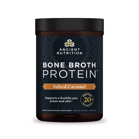 Ancient Nutrition Bone Broth Protein Powder, Salted Caramel, 19g Protein per Serving Ancient NutritionAU supplements