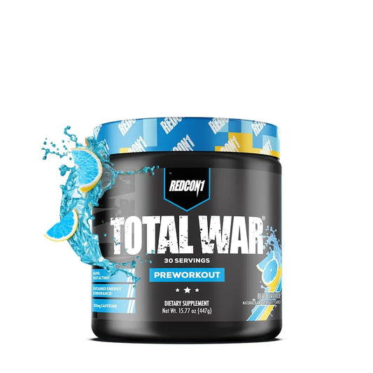 REDCON1 Total War Pre Workout Powder, Blue Lemonade - Beta Alanine + Citrulline Malate REDCON1AU supplements