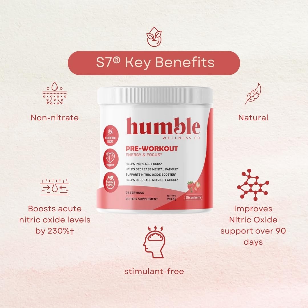 Humble Wellness Pre-Workout: Increase Focus, Decrease Mental Fatigue, Supports Nitric Humble Wellness Au supplements