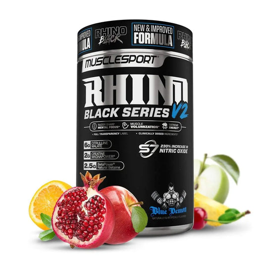 Rhino Black Pre Workout V2 - Preworkout Powder Supplement for Men & Women MusclesportAU supplements
