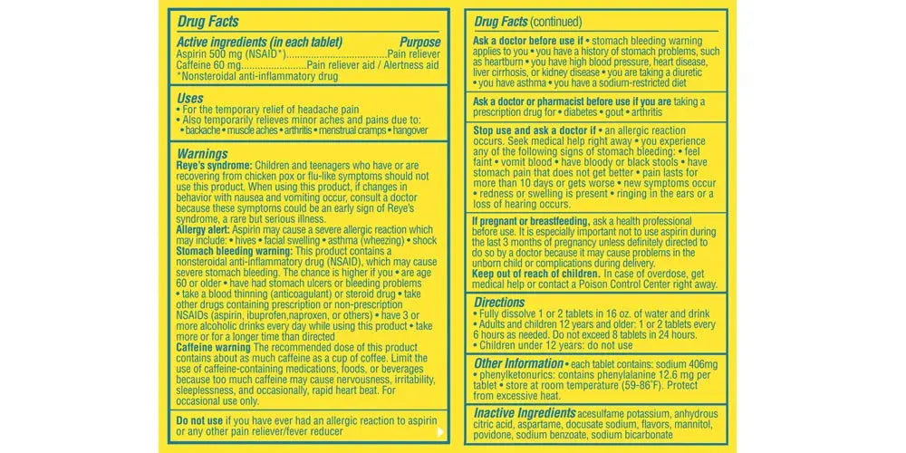 Blowfish for Headaches | Maximum Strength Effervescent Pain Relief Tablets – Treats Headaches Fast, 2X Faster Than Pills – Lemon Flavor (2 Pack) Blowfish Au supplements
