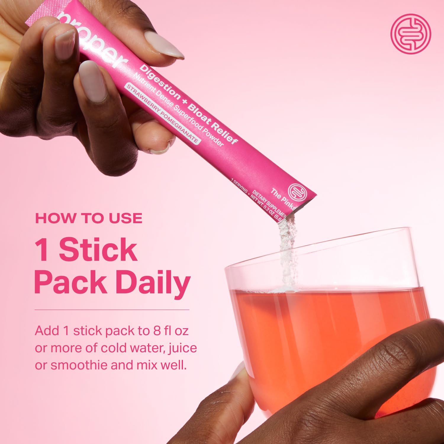 Proper, The Pinks Digestion and Bloat Relief. Drink Mix with Gut Health Probiotics, Prebiotics, Beet Root & Enzymes for Digestive Support. Bloating and Microbiome Supplement for Women and Men Proper Au supplements