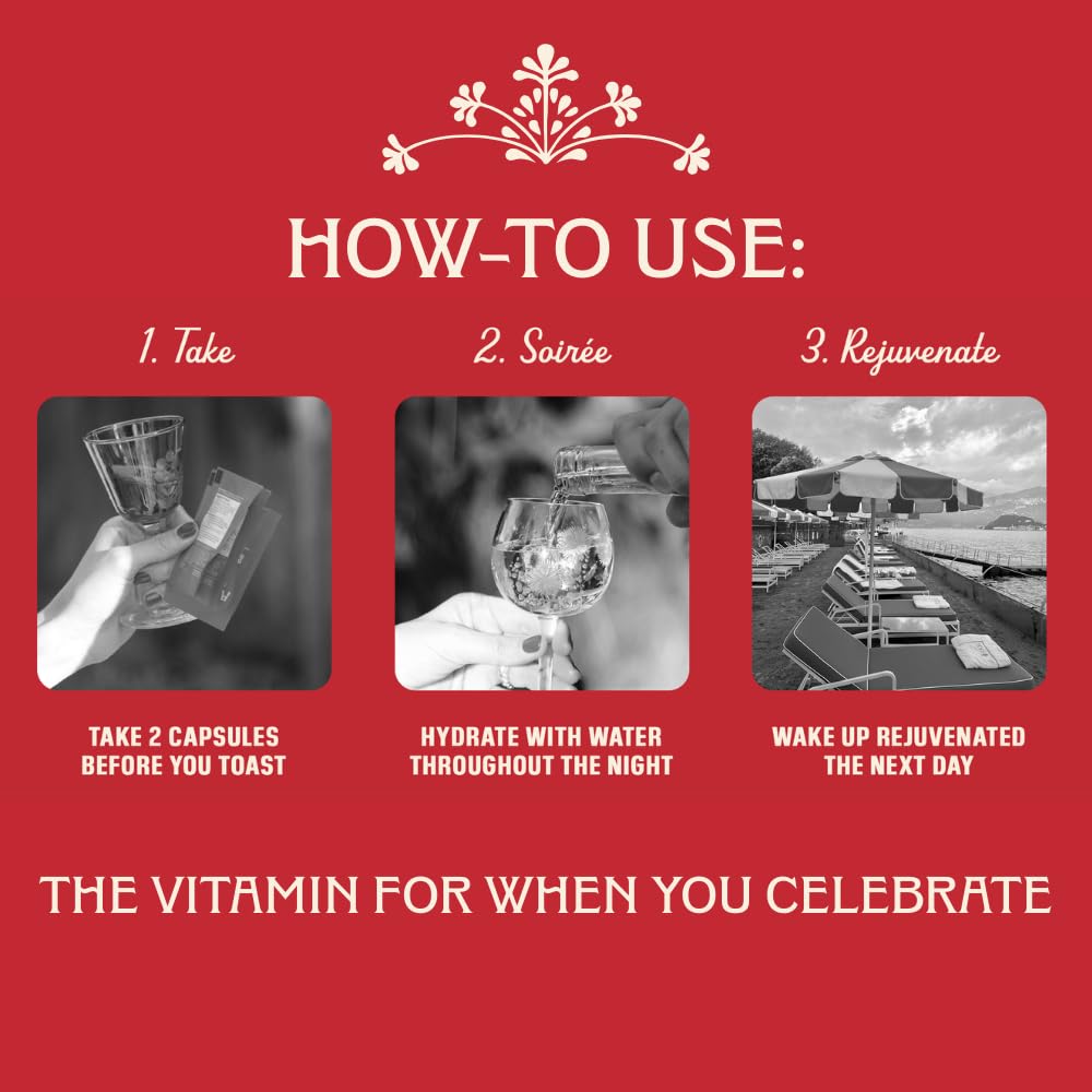 Apéritif Before Alcohol Recovery Supplement - DHM (Dihydromyricetin), Milk Thistle, Turmeric & B Vitamins - Hydration & Liver Support for Morning Clarity Apéritif Health Au supplements