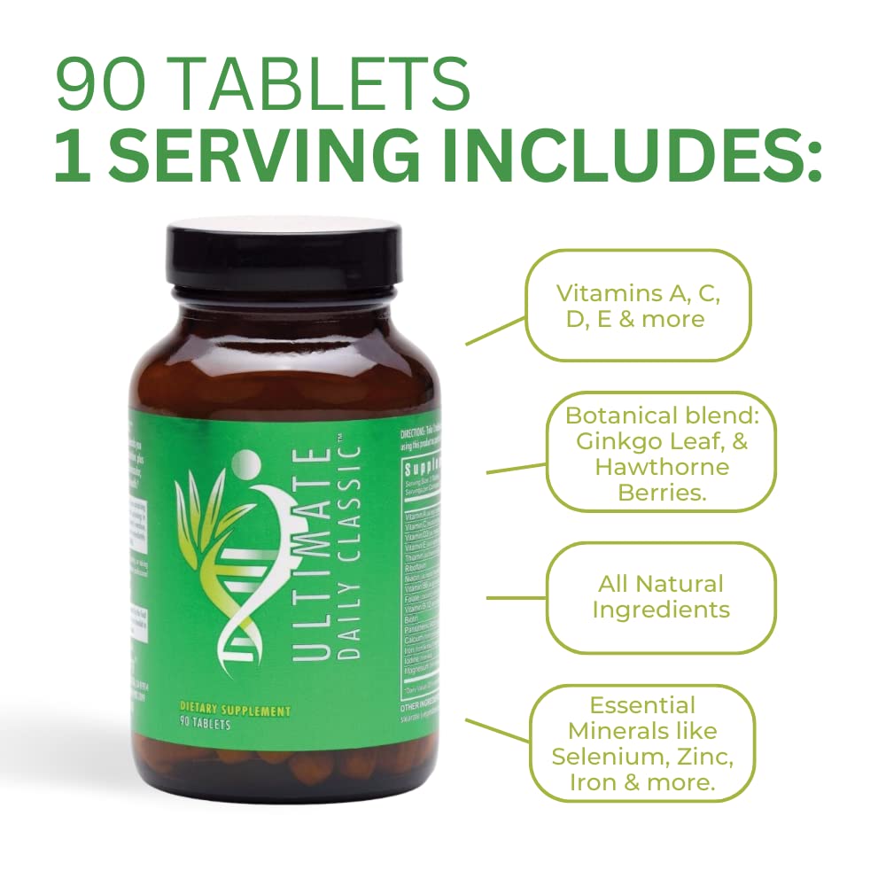 Youngevity Ultimate Daily Classic™ Tablets - Complete Vitamins, Minerals, Amino Acids, & Botanicals - Multivitamin for Women and Men - 90 Tablets Youngevity Au supplements
