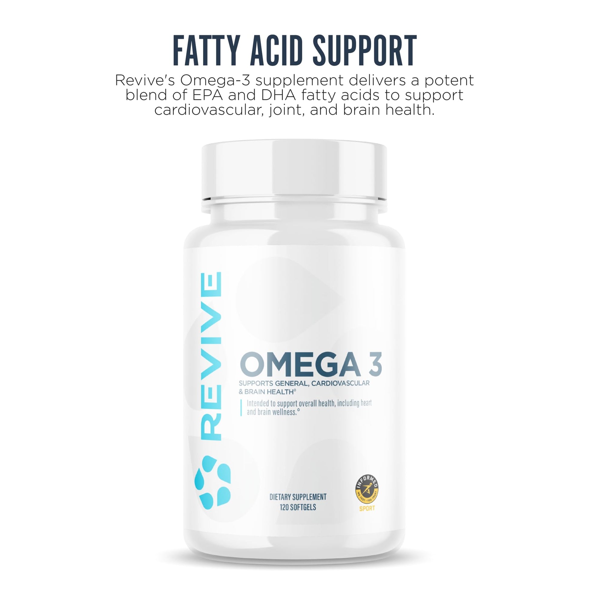 Revive MD Omega 3 Fish Oil Supplements for Men & Women – Softgels with EPA & DHA Fatty Acids for Healthy Skin & Joints, Heart & Brain Support – Vegan-Friendly, Gluten-Free (120 Softgels) Revive Au supplements